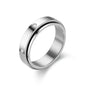 Anxiety Fidget Spinner Stainless Steel Black Rings Simple Titanium Steel Ring for Men Women High Quality Anti Stress Jewelry