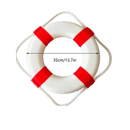 Nautical Style Welcome Decorative Red Life Buoy Home Marine Beach Wall Decoration Life Buoy Crafts Living Room Decoration 2025