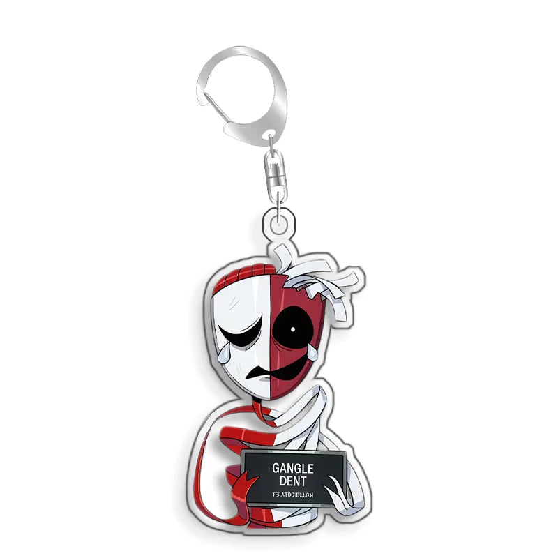 For The Amazing Digital Circus Ragatha Pomni Gangle Caine  Acrylic Selfmade Cute Cartoon Anime Keychain Pendant Toy Gifts 5cm