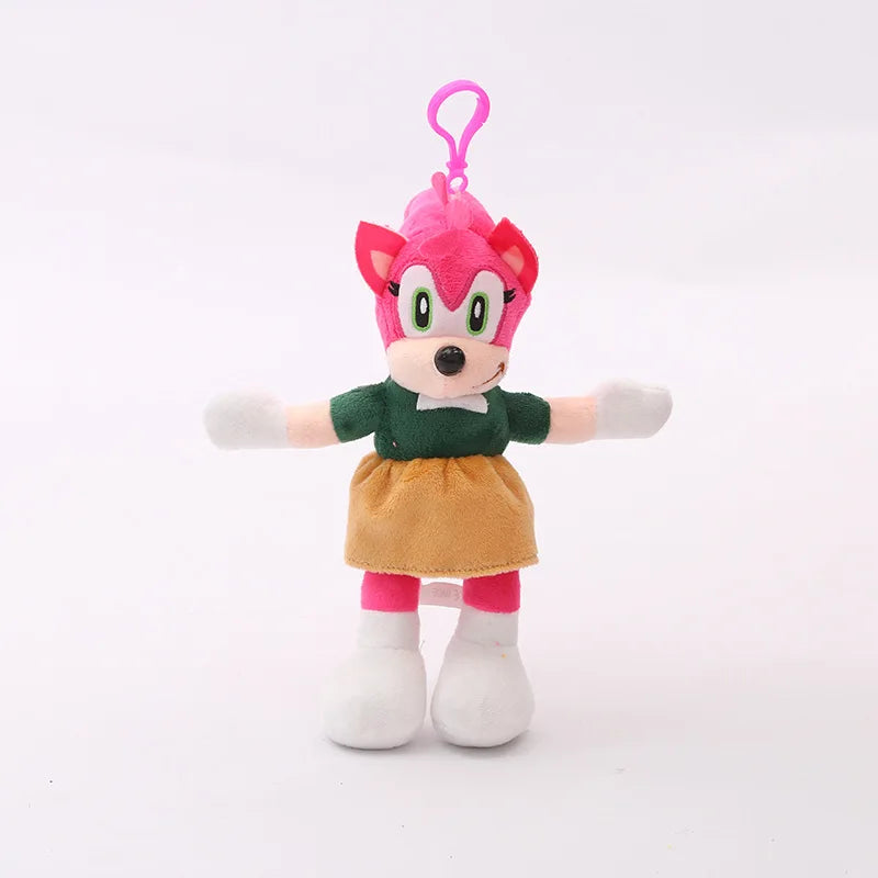New Super Sonic Cartoon Plush Toy Shadow Amy Knuckle Tail Plush Keychain Toy Hedgehog Anime Soft Padded Doll Kids Fun Fan Gifts