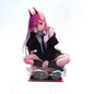 15CM Chainsaw Man Anime Figure Denji Power Acrylic Stand Model DIY Decor Standing Sign Adult Collection Toy Desktop Ornament
