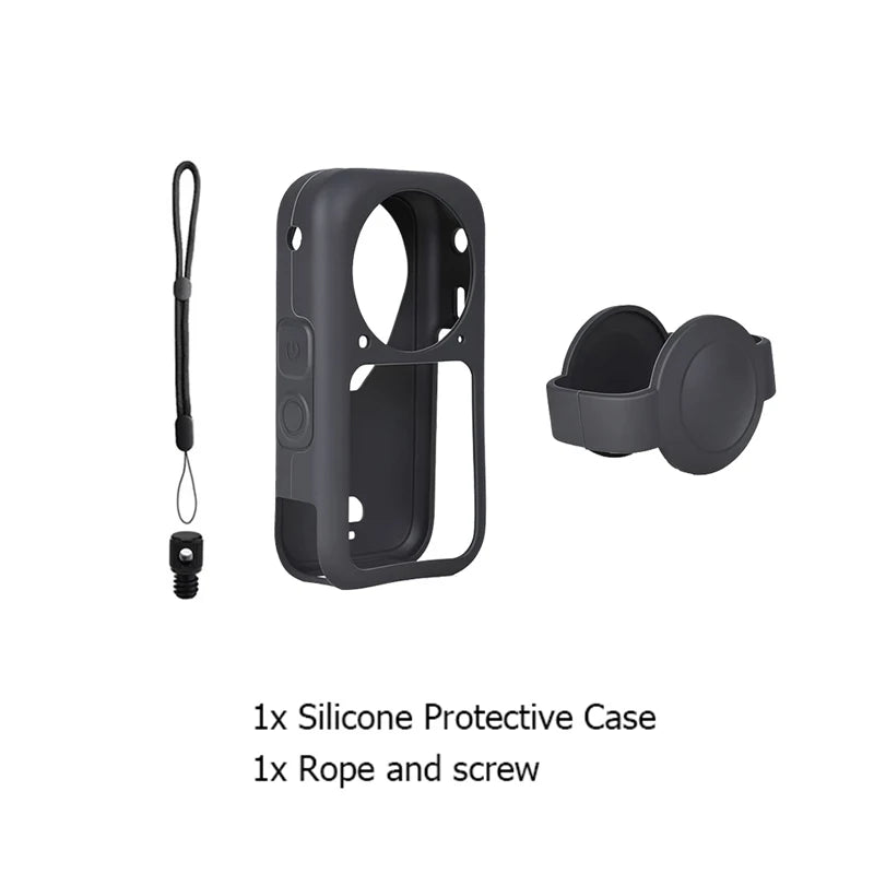 For Insta 360 X6 Camera Protective Accessory Kit Lens Guard/Silicone Protective Cover/Screen Protectors/Anti-loss Rope