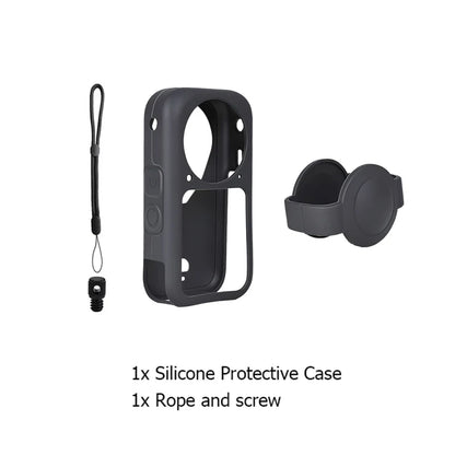 For Insta 360 X6 Camera Protective Accessory Kit Lens Guard/Silicone Protective Cover/Screen Protectors/Anti-loss Rope