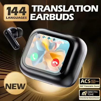 AI Real-time Translation Headset, 150 Language Translation. Translation Wireless Headphones, LCD Large-screen TWS In-ear ANC ENC