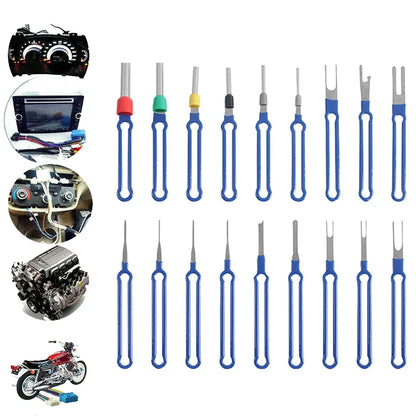 18/36Pcs Terminal Removal Tool Kit Depinning Tool Electrical Connector Pin Removal Car Optional Wire Terminal Removal Tools