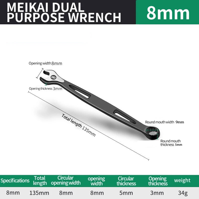 8mm-32mm Ratchet Wrench Dual-purpose Metric Setdouble Offset Ring Spanner Universal Spanner For Car Repair Hand Tool