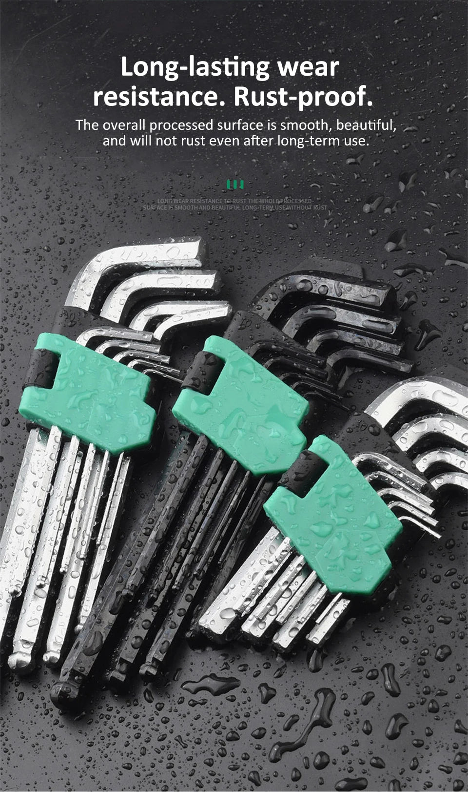 9Pcs Hex Wrench Set L Type Allen Key Set 1.5-10MM Hexagon Flat Ball Torx Star Head Spanner Screwdriver Set Household Hand Tools