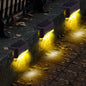 1~20PCs Solar Deck Lights Outdoor Waterproof LED Fence Lights Garden Step Lamp for Patio Stairs Railing Pathway Fences