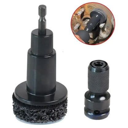 Wheel Hub Cleaning Kit Inner Rim Cleaner Tool Brake Hub Cleaning Kit Fits Power Drill 1/2" Impact Driven Wrenches Rust Removal