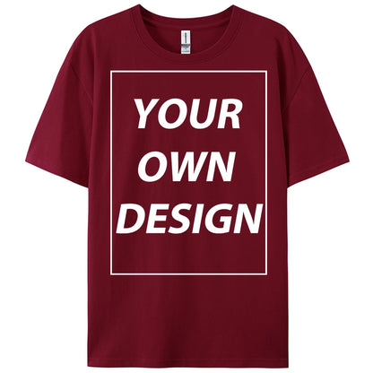 Personalized Custom Print Summer Y2K Team T-Shirt Cotton Casual Loose Short Sleeve Basics Fashion Tee Work Breathable Streetwear