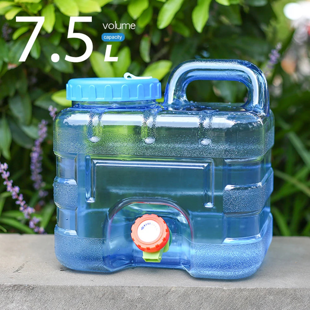 5/5.5/7.5/10L Capacity Pure Water Buckets Container With Faucet Driving Water Tank Emergency Water Storage Container For Outdoor