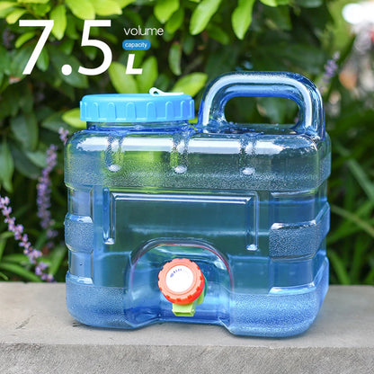 5/5.5/7.5/10L Capacity Pure Water Buckets Container With Faucet Driving Water Tank Emergency Water Storage Container For Outdoor