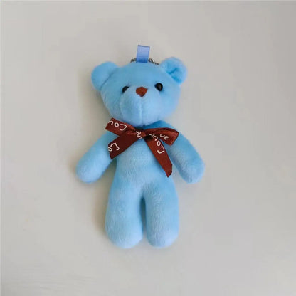 18-90Pcs Mini Teddy Bear Toy Plush Stuffed Bear Doll for Keychain Craft DIY Accessory Birthday Gifts Party Favors Supplies 4.7in