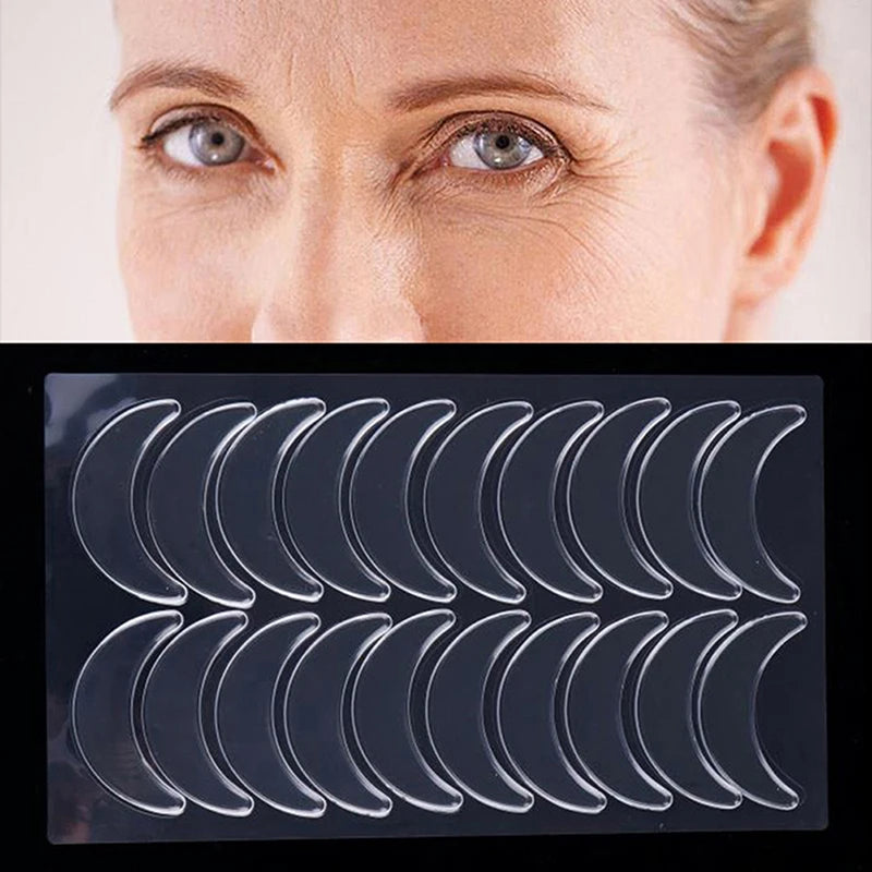 10Pairs Reusable Waterproof Silicone Anti-Wrinkle Eye Pads Patches Stickers Eyes Skin Care Pad Beauty Facial Care Tools