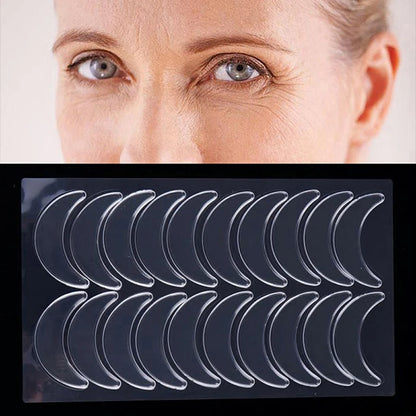10Pairs Reusable Waterproof Silicone Anti-Wrinkle Eye Pads Patches Stickers Eyes Skin Care Pad Beauty Facial Care Tools