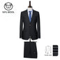 Men's Premium Suit -Business Suit, Professional Formal Wear, Ideal for Work and Weddings,50% Wool,Customizable Fit with 20 Sizes