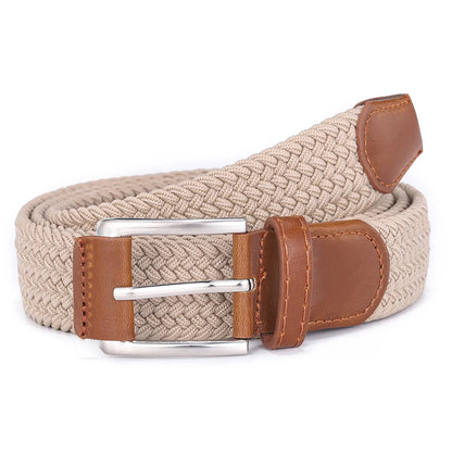 Casual Men's And Women's Woven Elastic Belt Outdoor Sports Stretch Jeans Designer Fashion Accessory for Men And Women