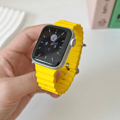 Ocean Strap for apple watch Band 44mm 40mm 45mm 41mm 49mm 46mm silicone correas bracelet iWatch series 7 5 6 3 se 8 Ultra 2 9 10