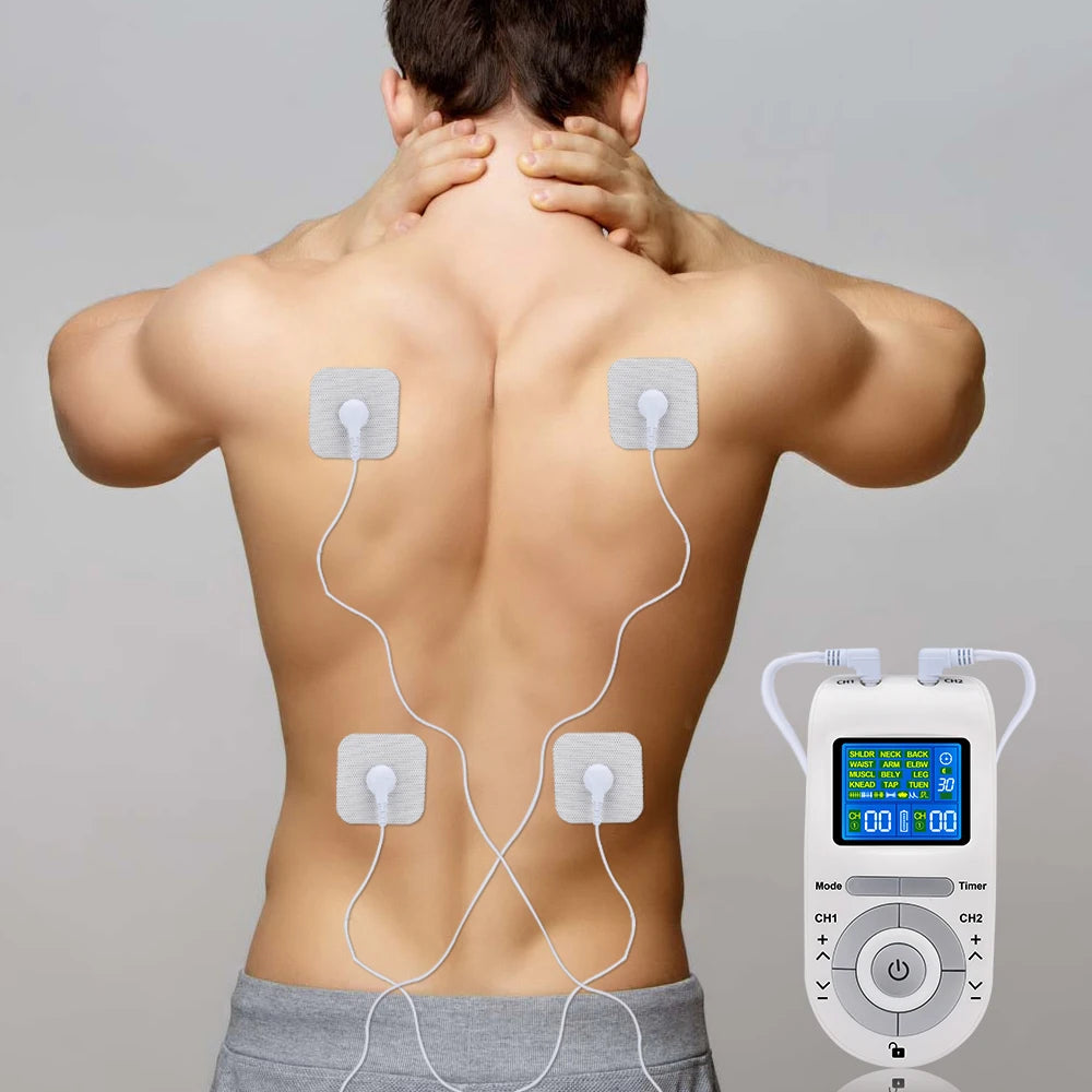 12-Mode TENS Pulse Physiotherapy Machine Full Body Back Massager 40-level Muscle Electrostimulator Relaxation Treatment Health
