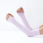 Long Gloves Sun Uv Protection Hand Protector Cover Arm Sleeves Summer Ice Silk Sunscreen Outdoor Arm Warmer Half Finger Sleeves