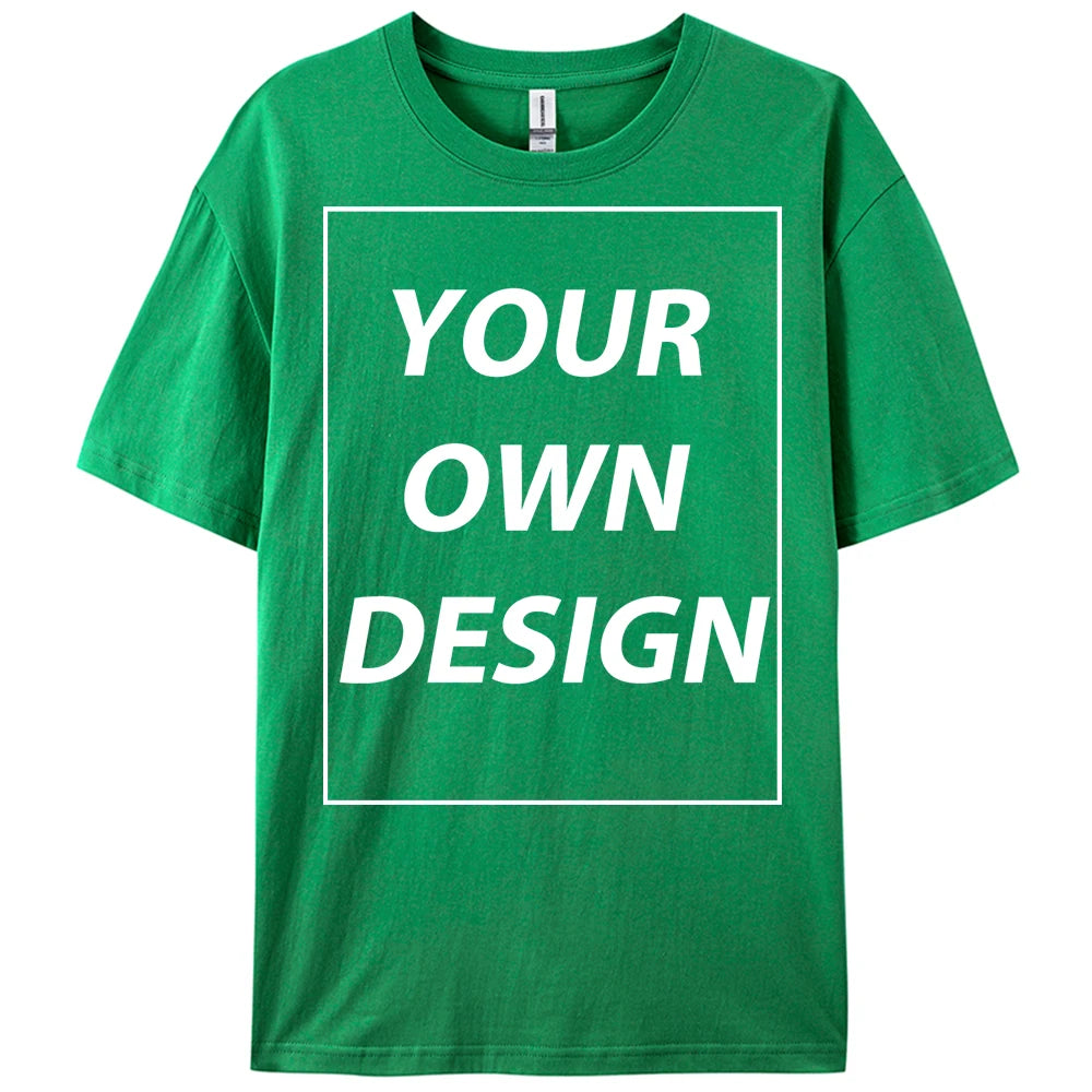Personalized Custom Print Summer Y2K Team T-Shirt Cotton Casual Loose Short Sleeve Basics Fashion Tee Work Breathable Streetwear
