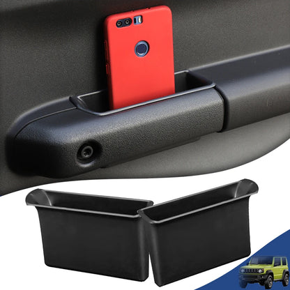 2PCS Car Door Inner Armrest Storage Box Organizer Tray Phone Holder for Suzuki Jimny JB64 JB74 JC74 2019-2026 Interior Accessory