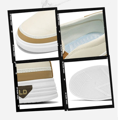 Men's Loafers for Spring, Large Size, Round-Toe Men's Moccasins, Slip-On Casual Shoes, Simple and Lightweight