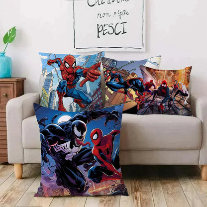 Spider-Man mascot Pillow Covers Cartoon Sofa Decorative Home Double-sided Printing Short Plush Cute Cushion Cover