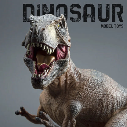 Large-Sized Tyrannosaurus Rex Dinosaur Model Realistic Solid Rubber Hand Puppet Jurassic Figurine - Decorative Gift for Kids And