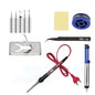 80W Soldering iron kit adjustable temperature LCD solder welding tools Ceramic heater soldering tips Tweezers soldering wire