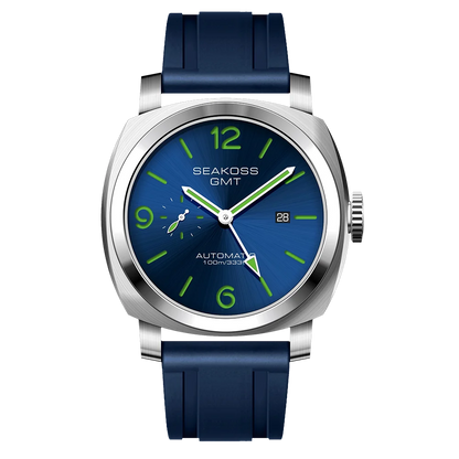 SEAKOSS GMT Super Luminous Diving Automatic Mechanical Watch Men 10ATM 1963 Seagull st2557 Movement Calendar Sapphire Wristwatch