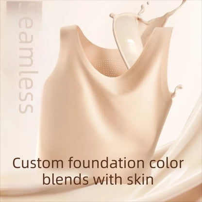 S/M/L/XL/XXL Chest Binding Underwear Ice Silk Material U Neck Design Liquid Foundation Bra Backless Style Soft Steel Ring