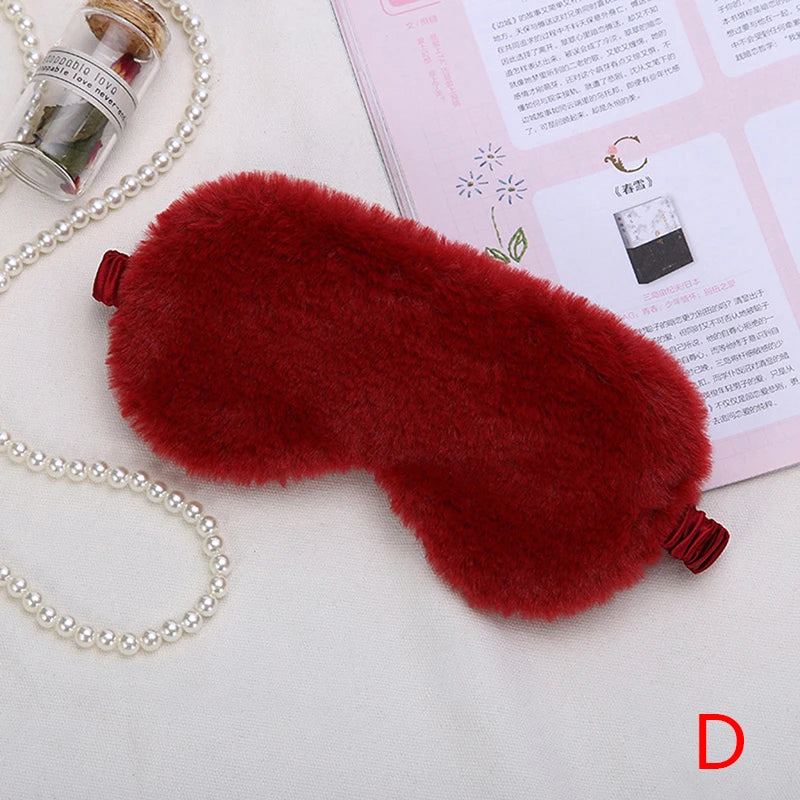 1Pc Sleeping Mask Sleeping Blindfold Soft Plush Eye Masks Cute Love Cloud Eye Cover Plush Mask Eyepatch Nap Health Eye Cover