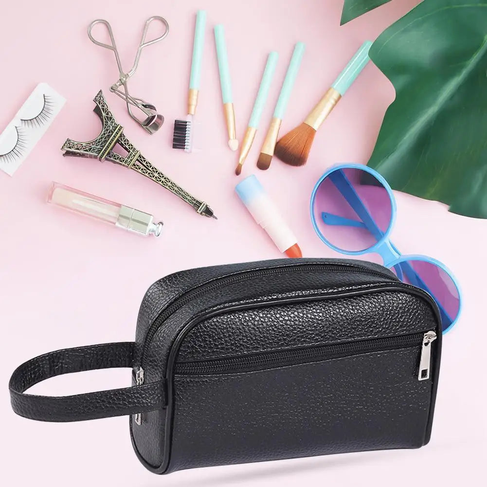 Men Wallets Retro PU Leather Business Handbags Vintage Wristlet Bag Mobile Phone Storage Coin Purse Fashion Woman Coametics Bag