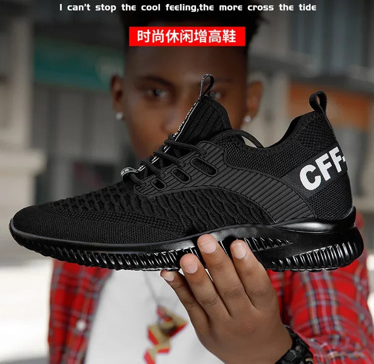 Men Breathable Height Increase Shoes  Lightweight Sneakers Invisible Height Increase Shoes 8cm Breathable Mesh Sneakers10cm