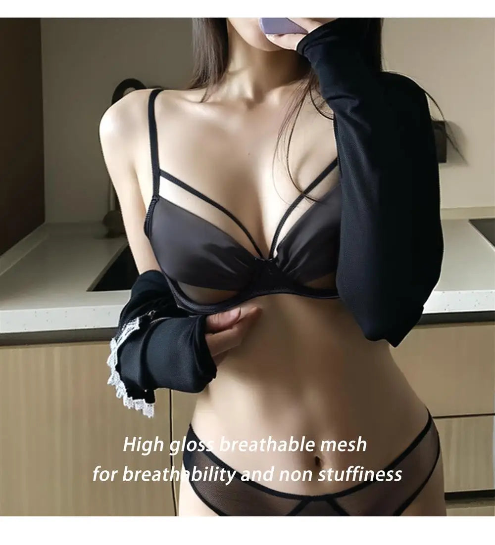 섹시 Push Up Bra Victoria Style - Wireless Slimming Lingerie Large Breasts, French Thin Tapered Bralette Anti Sag T-Shirt Bra