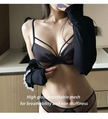 섹시 Push Up Bra Victoria Style - Wireless Slimming Lingerie Large Breasts, French Thin Tapered Bralette Anti Sag T-Shirt Bra