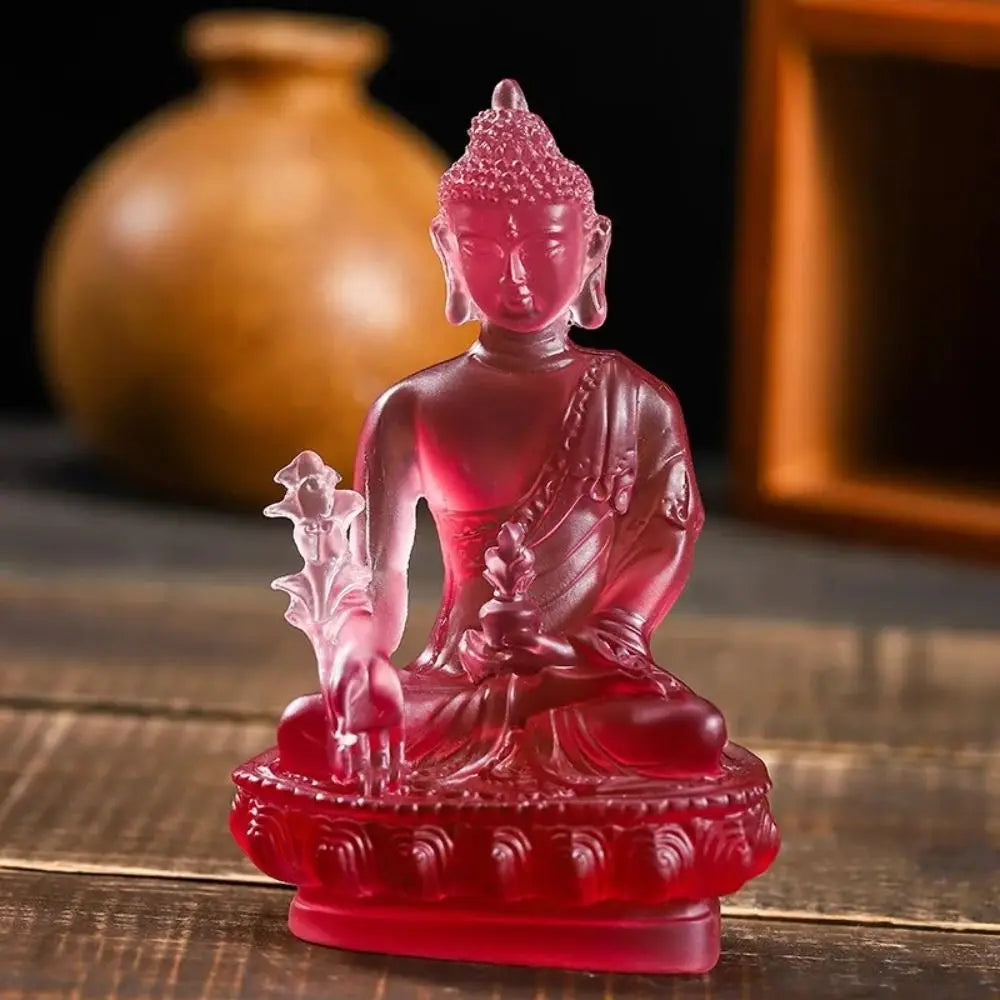 Medicine Buddha Statues Ornament Resin Feng Shui Lucky Shakya Muni Buddha Sculpture Home Office Garden Decoration