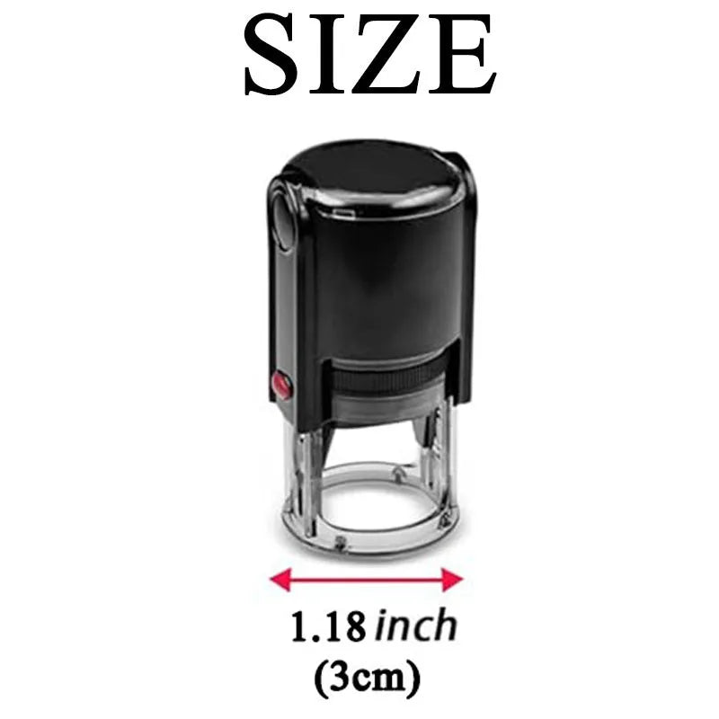 Custom Stamp Round Self Inking,Personalized Stamp 25/30/40/50mm Monogram LOGO Design Rubber Stampswith 4 Optional Ink Colors
