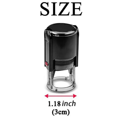 Custom Stamp Round Self Inking,Personalized Stamp 25/30/40/50mm Monogram LOGO Design Rubber Stampswith 4 Optional Ink Colors