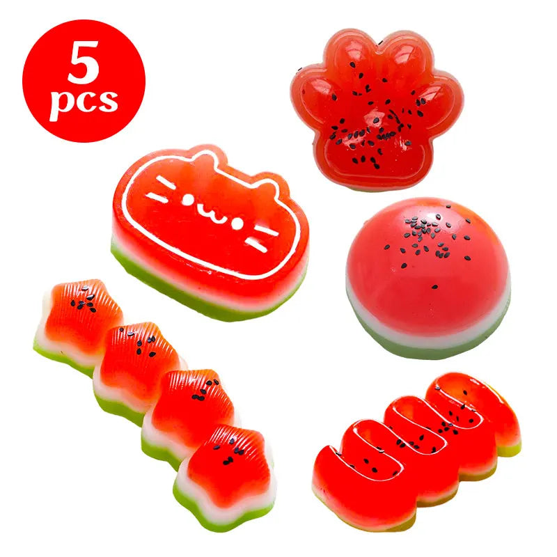 Soft Squishy Toy Cute Fruits Vegetable Squeeze Toys Eggplant Carrot Cucumber Watermelon Simulation Fidget Toy Anxiety Relief Toy