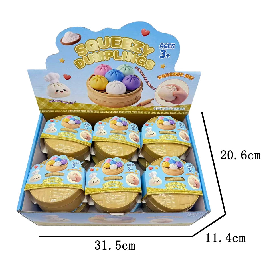 Giant Dumpling Squishies Bun Toy, Slow Rising Glitter Dumpling Stress Ball, Stress Relief Fidget Toy for Home Office toys