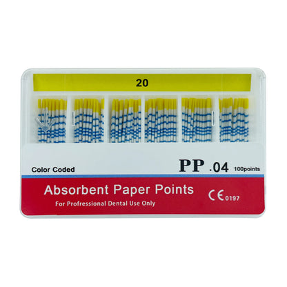With Scale Dental Absorbent Paper Points Taper 04 15#-40# Dental Pure Cotton Fiber Paper Endodontics Treatment Consumables