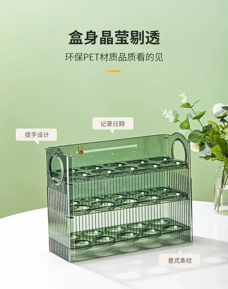 Egg Storage Box Side Door of Refrigerator Storage Organizer Kitchen Reversible Special Egg Storage Tray Kitchen Accessories
