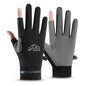 Sunscreen Cycling Gloves for Men and Women, Summer Leak Finger Outdoor Fishing, Thin Ice Silk Anti Slip Breathable Gloves
