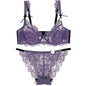 Romantic Atmosphere Lace Minimizer Bra Ultra Thin Sponge Free Wirefree Women Seamless Full Coverage Bust Push Up Set BANERDANNI