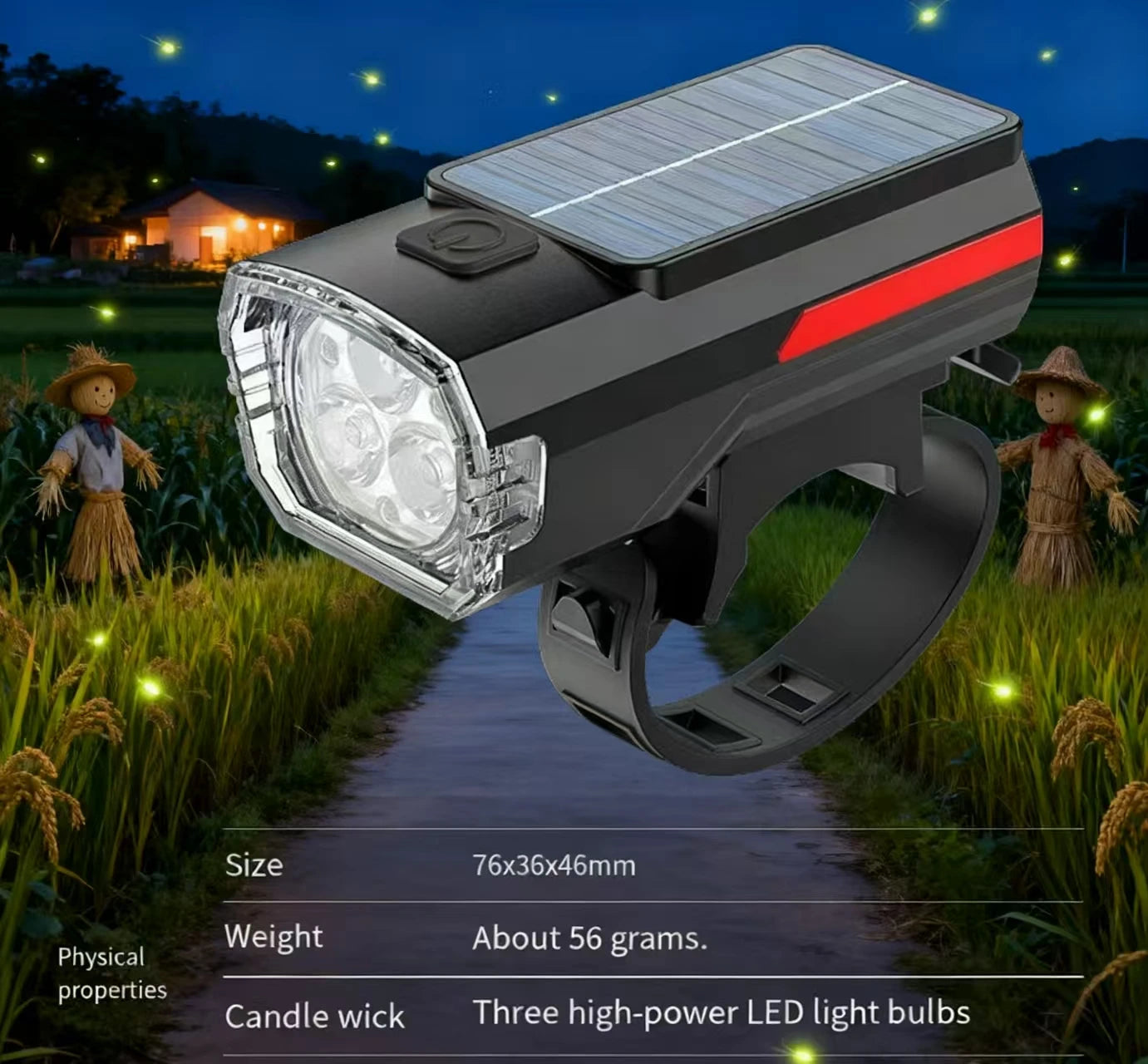 Bicycle headlight glare waterproof night rider electric children mountain bike road night lighting riding equipment
