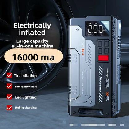 Rozrusznik samochodowy 2 w 1 z pompką powietrza M5 Awaryjny wzmacniacz akumulatora Cyfrowy inflator do opon z monitoringiem opon