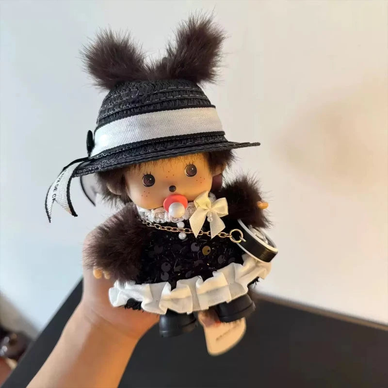 15cm Monchhichi Cute Little Monkey Diy Outfit Change Doll Multiple Styles Exquisite Backpack Pendant Keychain Toy Periphery Gift