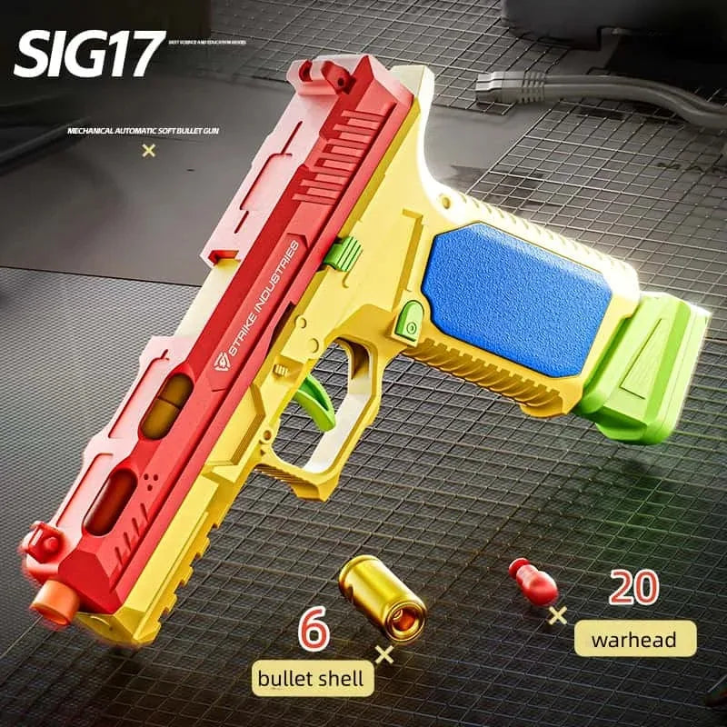 Continuous Shooting G17 Shooting Pistol Soft Bullet Toy Gun CS Children Adult Outdoor Shooting Game Popular Toy Gun